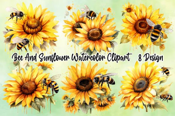 Bee and Sunflower Watercolor Clipart Review