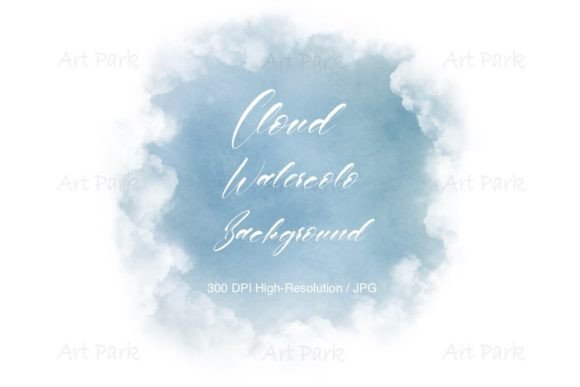 Cloud Watercolor Background: Illustrations for Branding