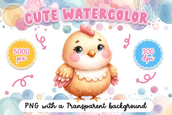 Cute Watercolor Chicken: Illustrations for Branding