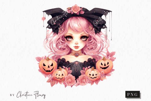 Pastel Pink Watercolor Girl Illustrations for Crafters