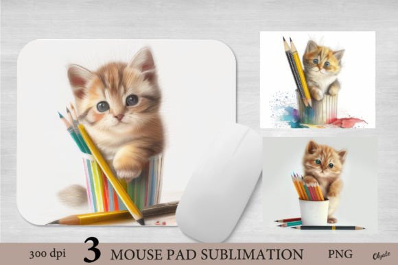 Watercolor Kitten Illustrations for Local Branding
