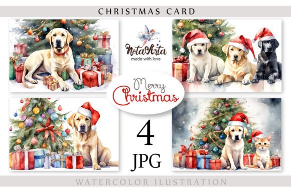 Watercolor Labrador Illustrations for Local Branding
