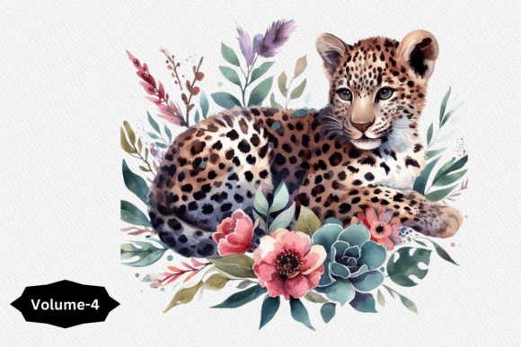 Watercolor Leopard Clipart Volume 4 Illustrations Review