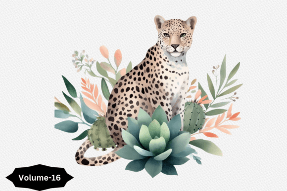 Watercolor Leopard Cliparts Vol 16: Illustrations Review