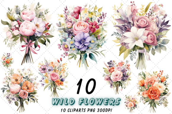 Watercolor Vintage Bouquets Clipart: Illustrations Review